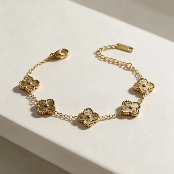 Gold_Tone_Floral_Charm_Bracelet_For_Women_-_Pack_Of_2