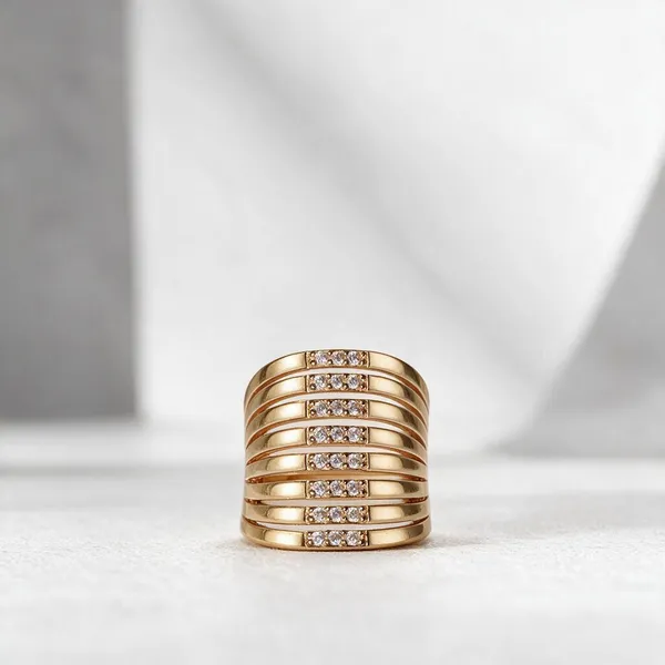 Gold-Tone_Embellished_Ring_For_Women_-_Pack_Of_2