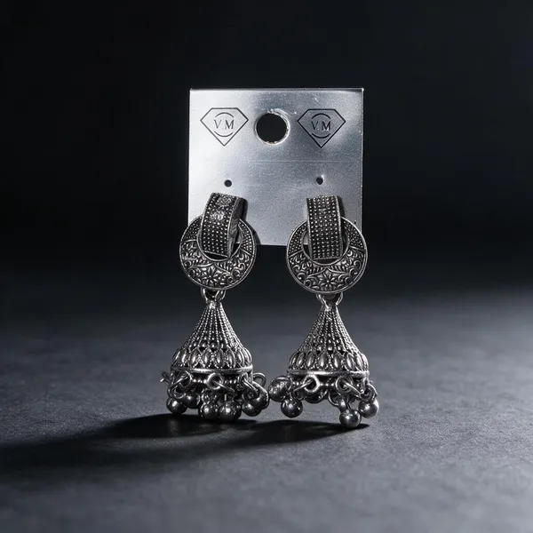 Silver-Tone_Oxidised_Jhumka_Earrings_For_Women_-_Pack_Of_2