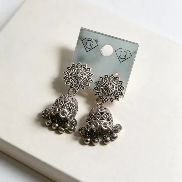 Silver-Tone_Oxidised_Floral_Jhumka_Earrings_For_Women_-_Pack_Of_2