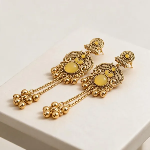 Gold_Tone_Traditional_Dangler_Earrings_For_Women