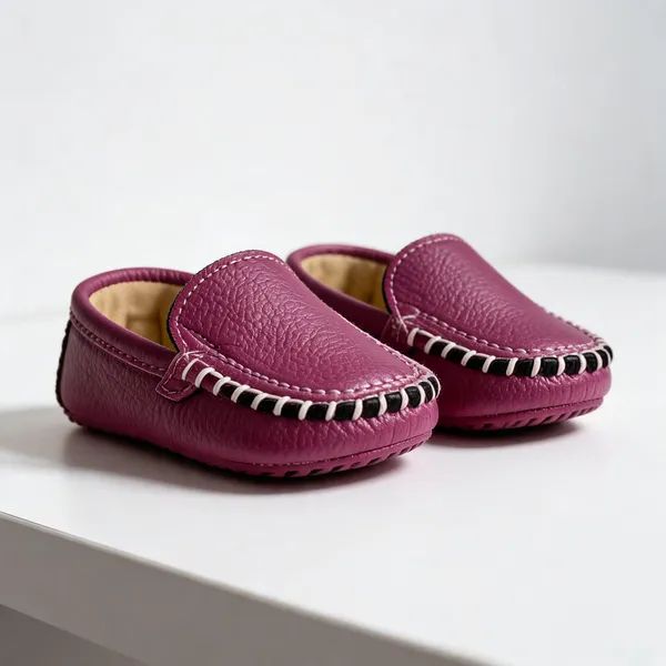 Magenta_Rexine_Shoe_For_Kids