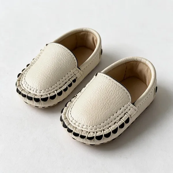 Cream_Rexine_Shoe_For_Kids