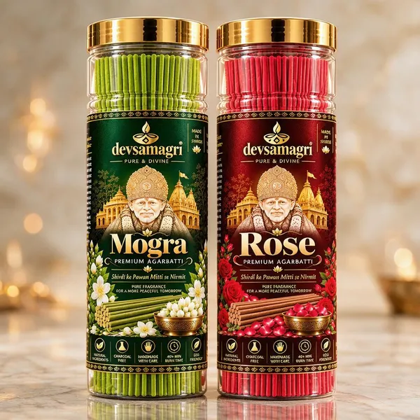Devsamagri_Premium_Agarbatti_Combo_Pack_Of_Mogra_+_Rose_|_500G