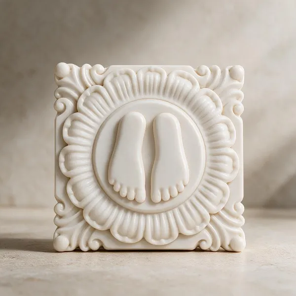 Sai_Baba_Charan_Paduka_Charan_Chinh_Idol_For_Home_Temple,_Puja_Room_&_Office_Decor_Of_White_Decorative_Footprint