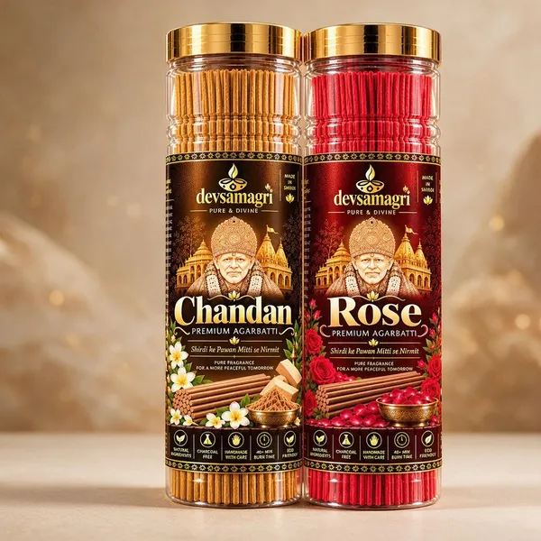 Devsamagri_Premium_Agarbatti_Combo_Pack_Of_Chandan_+_Rose_|_500G