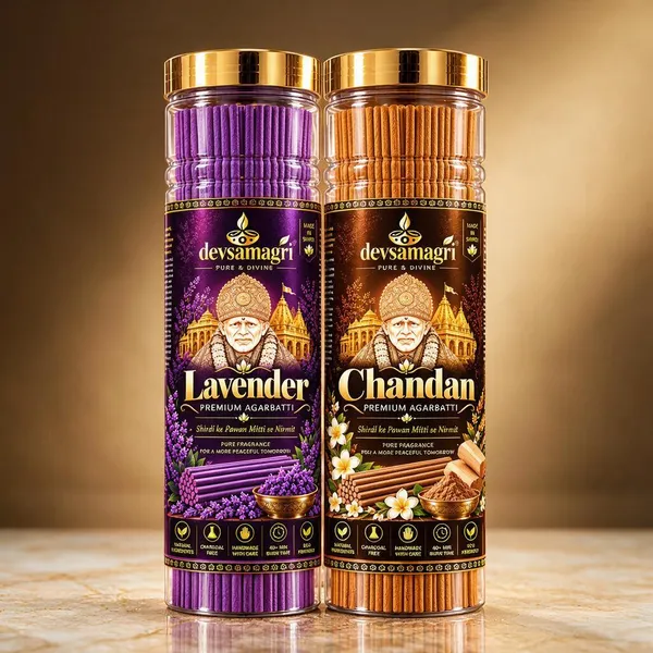 Devsamagri_Premium_Agarbatti_Combo_Pack_Of_Lavender_+_Chandan_|_500G