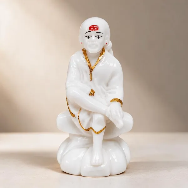 Sai_Baba_Idol_Murti_For_Car_Dashboard,_Home_Temple_&_Office_|_Resin_Decorative_Statue_With_Golden_Finish_|_Small_Spiritual_Showpiece_&_Gift