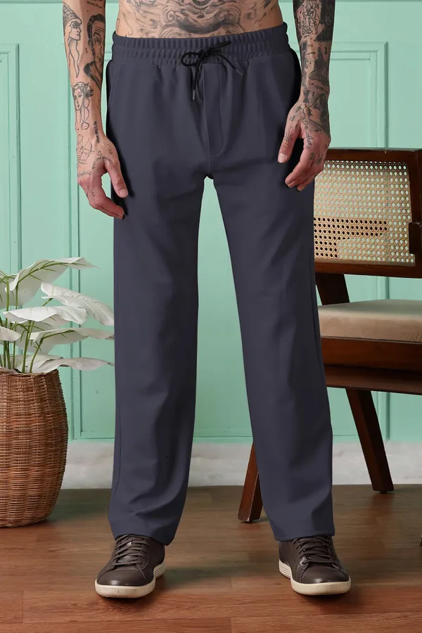 Dark_Grey_4_Way_Twill_Relaxed_Fit_Drawstring_Trousers_For_Men