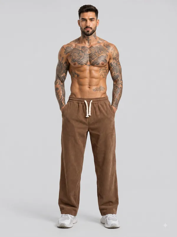 Coffee_4_Way_Twill_Relaxed_Fit_Jogger_Pants_For_Men