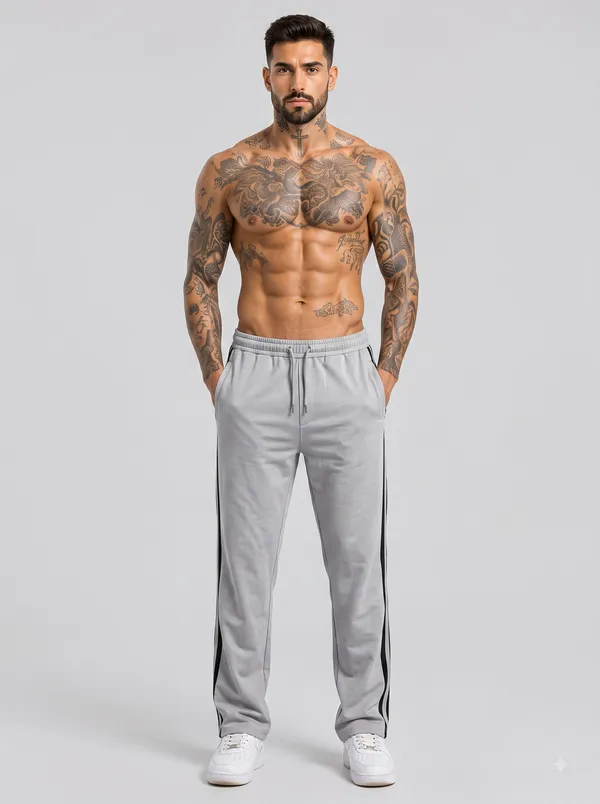 Grey_4_Way_Twill_Striped_Track_Pants_For_Men