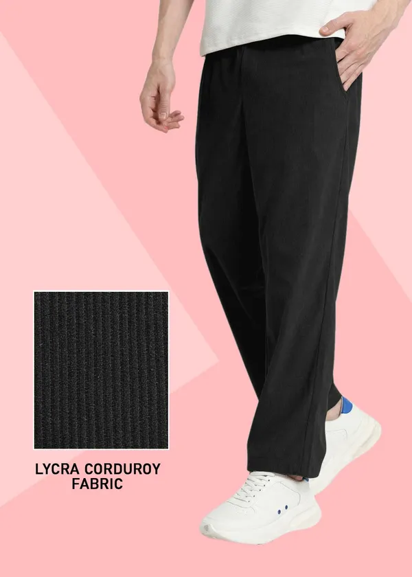 Black_4_Way_Twill_Relaxed_Fit_Jogger_Pants_For_Men