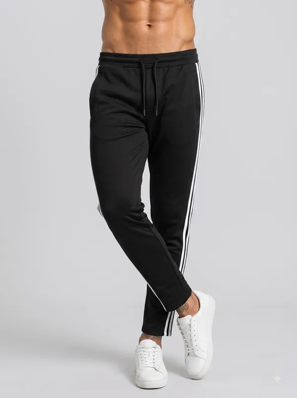Black_4_Way_Twill_Relaxed_Fit_Track_Pants_For_Men