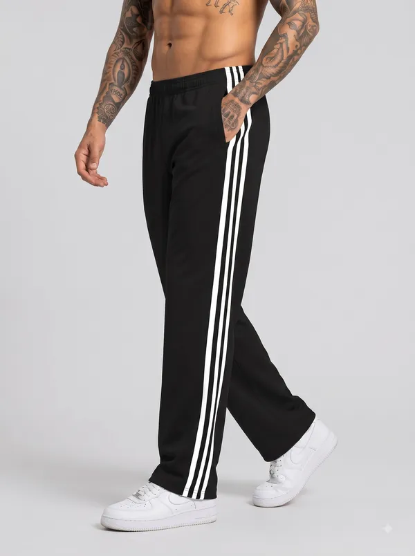 Black_4_Way_Twill_Relaxed_Fit_Track_Pants_For_Men