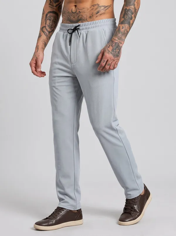 Light_Grey_4_Way_Twill_Regular_Fit_Jogger_Pants_For_Men