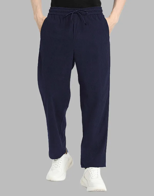 Navy_Corduroy_Relaxed_Fit_Jogger_Pants_For_Men
