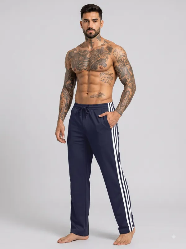 Navy_4_Way_Twill_Striped_Track_Pants_For_Men