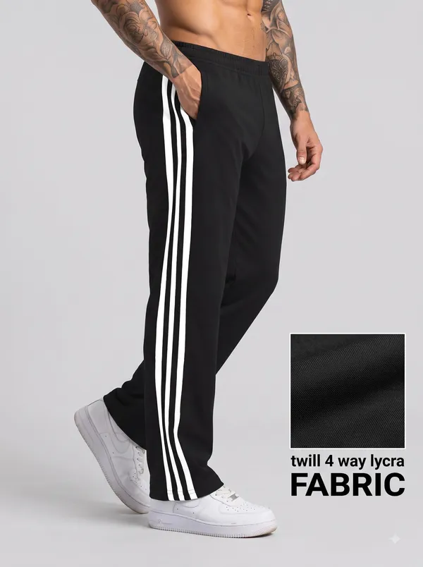 Black_4_Way_Twill_Relaxed_Fit_Track_Pants_For_Men