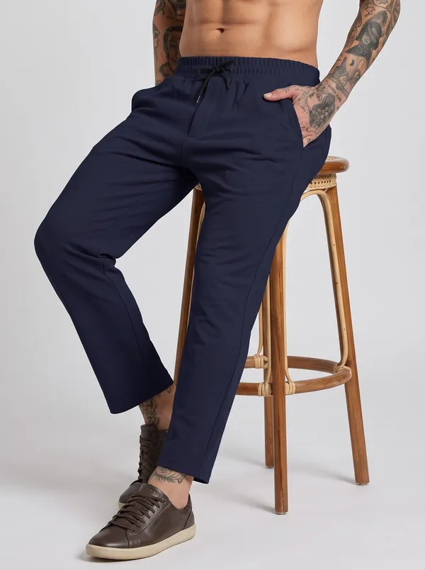 Navy_Corduroy_Tapered_Joggers_For_Men