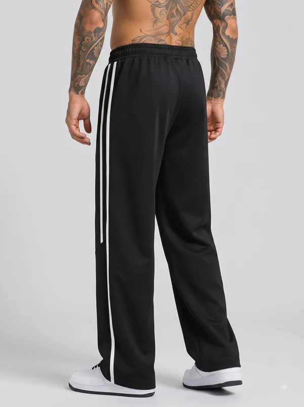 Black_4_Way_Twill_Relaxed_Fit_Track_Pants_For_Men