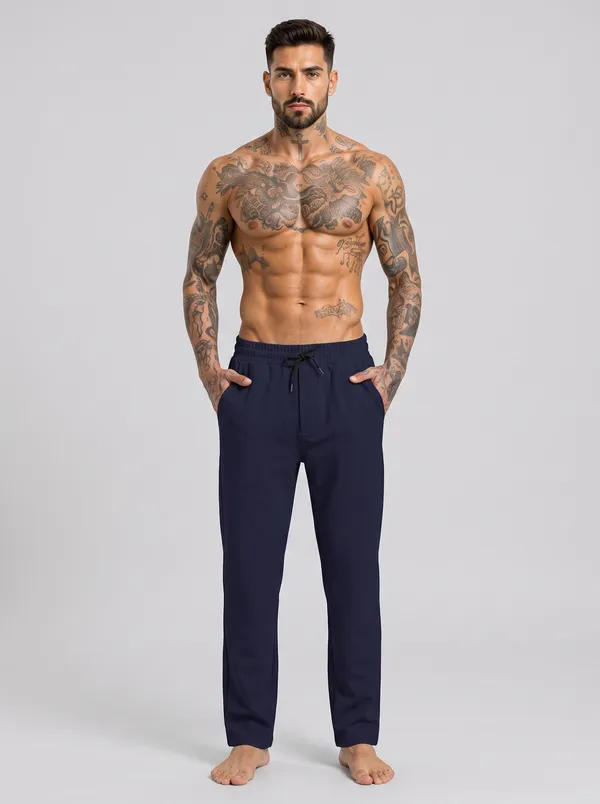 Navy_Corduroy_Tapered_Joggers_For_Men