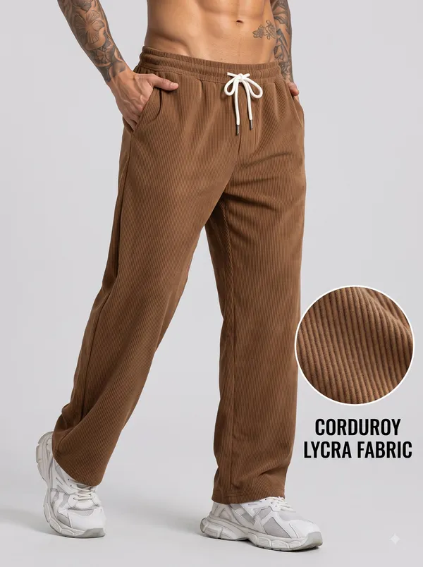 Coffee_4_Way_Twill_Relaxed_Fit_Jogger_Pants_For_Men