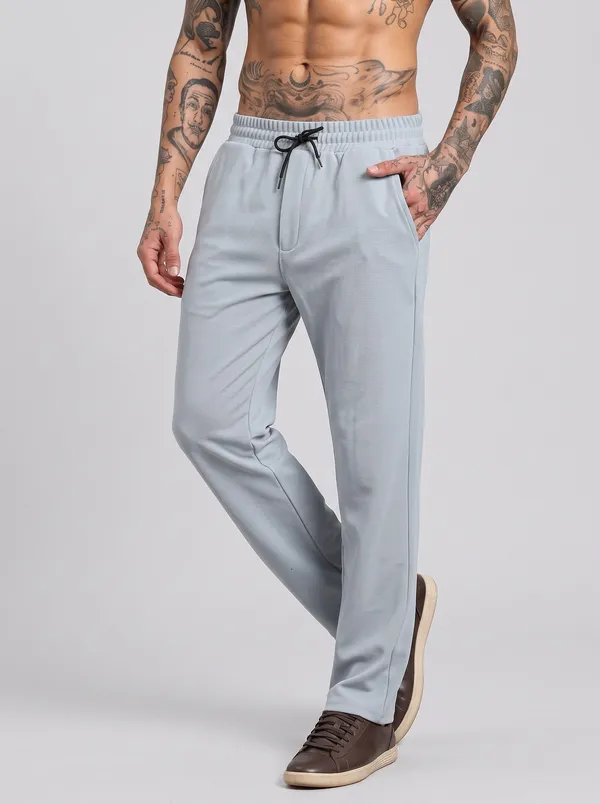 Light_Grey_4_Way_Twill_Regular_Fit_Jogger_Pants_For_Men