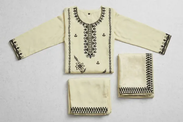 Cream_Chanderi_Silk_Straight_Embroidered_Kurta_Set_For_Women