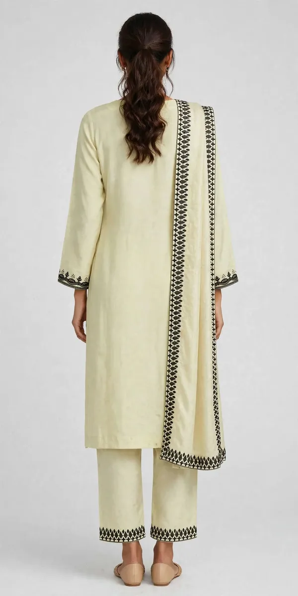 Cream_Chanderi_Silk_Straight_Embroidered_Kurta_Set_For_Women