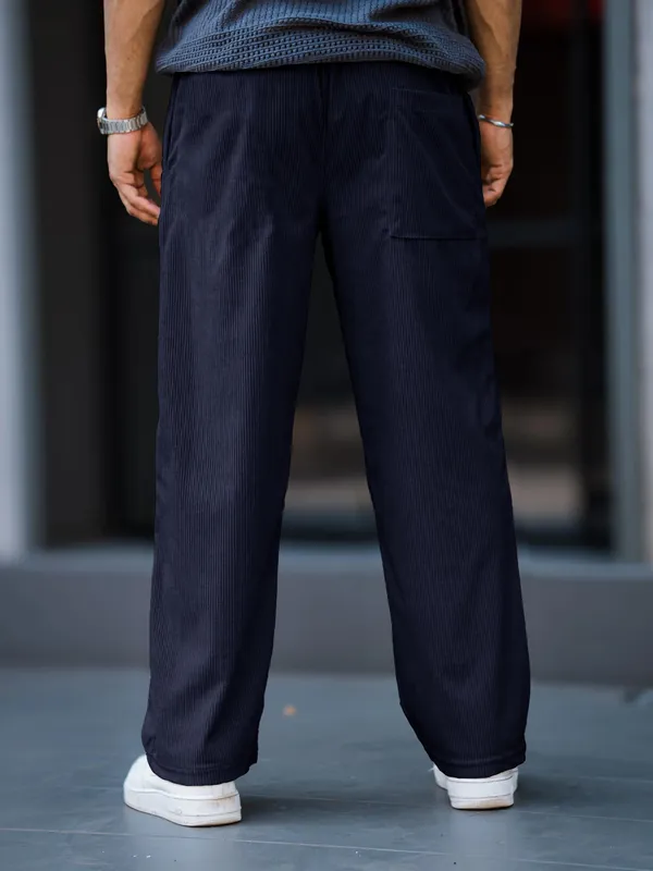 Navy_Corduroy_Relaxed_Fit_Cargo_Pants_For_Men