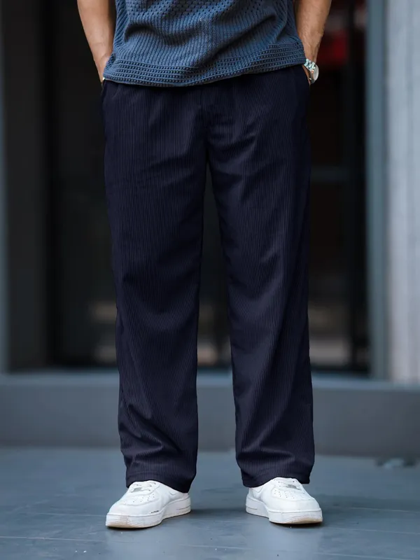 Navy_Corduroy_Relaxed_Fit_Cargo_Pants_For_Men