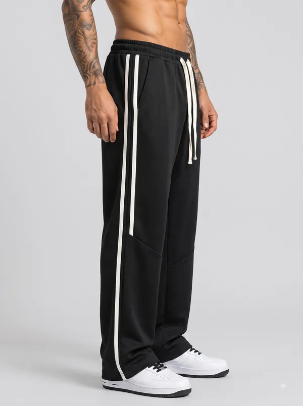 Black_4_Way_Twill_Relaxed_Fit_Track_Pants_For_Men