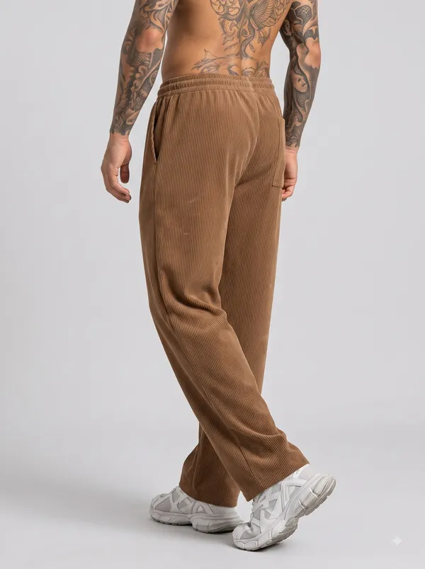 Coffee_4_Way_Twill_Relaxed_Fit_Jogger_Pants_For_Men