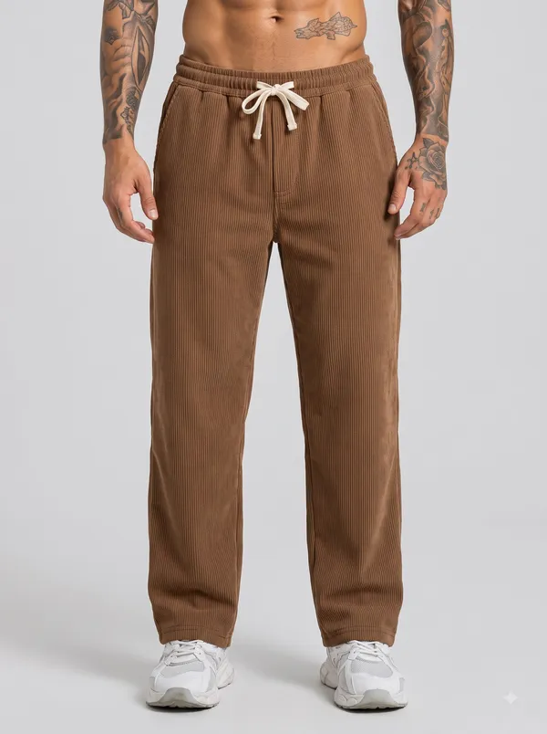 Coffee_4_Way_Twill_Relaxed_Fit_Jogger_Pants_For_Men