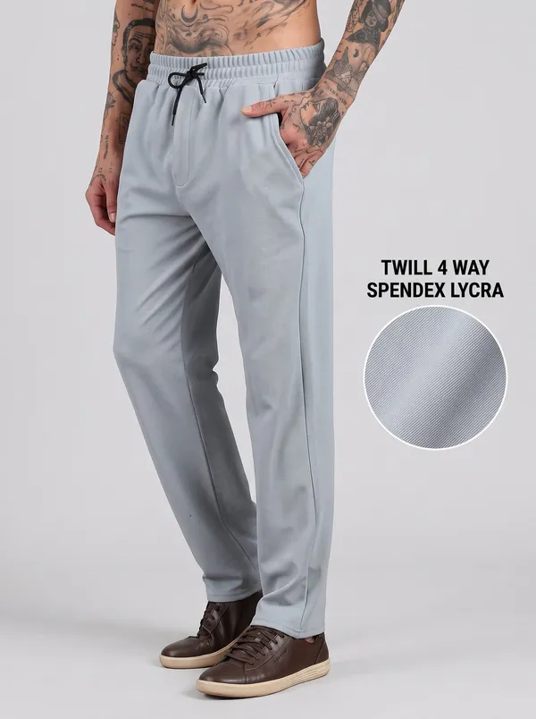 Light_Grey_4_Way_Twill_Regular_Fit_Jogger_Pants_For_Men