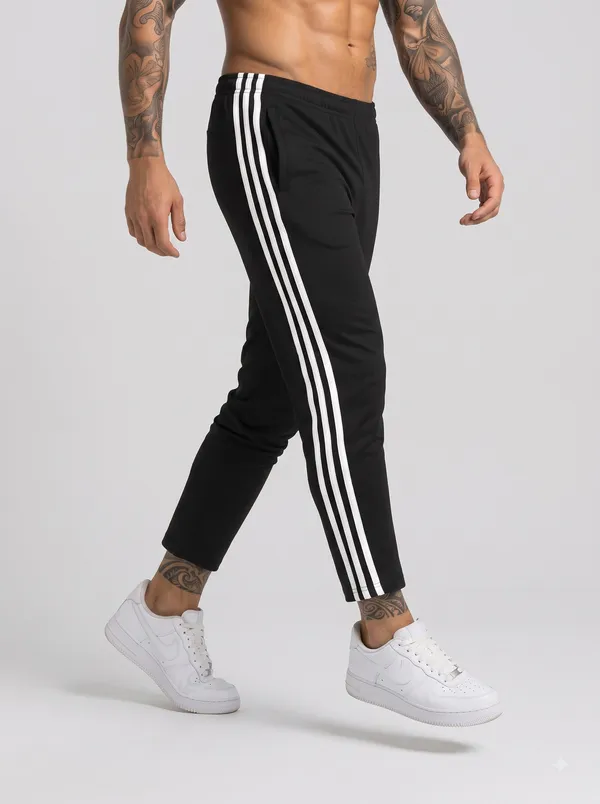 Black_4_Way_Twill_Relaxed_Fit_Track_Pants_For_Men