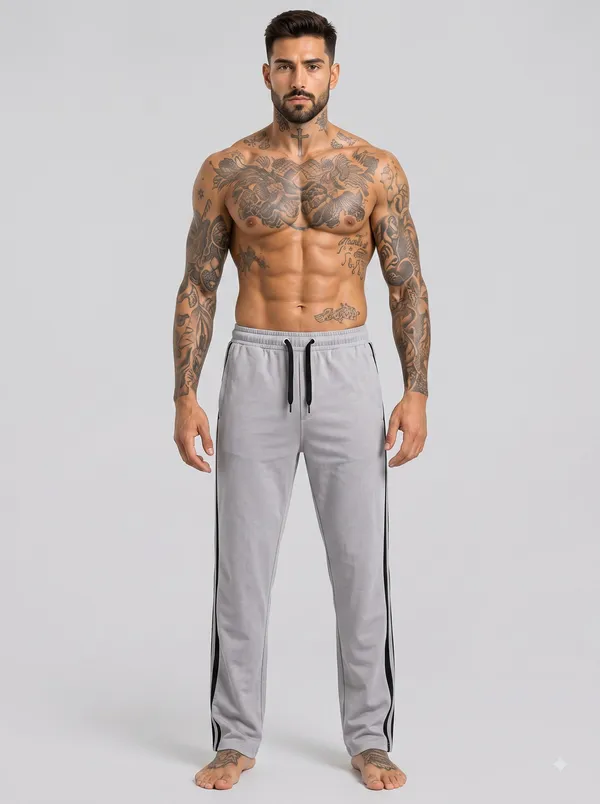 Grey_4_Way_Twill_Striped_Track_Pants_For_Men