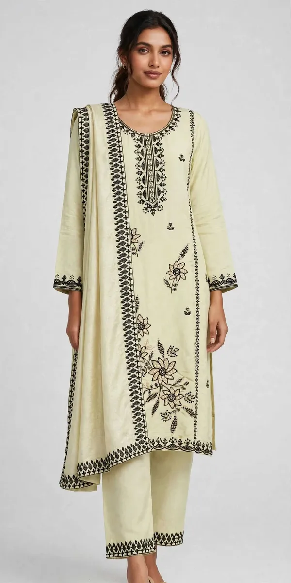 Cream_Chanderi_Silk_Straight_Embroidered_Kurta_Set_For_Women