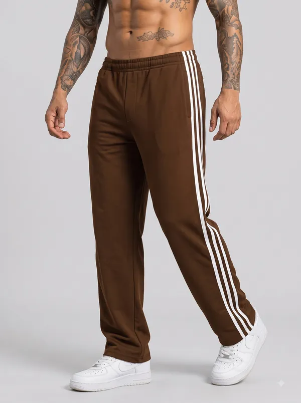 Brown_4_Way_Twill_Relaxed_Fit_Track_Pants_For_Men