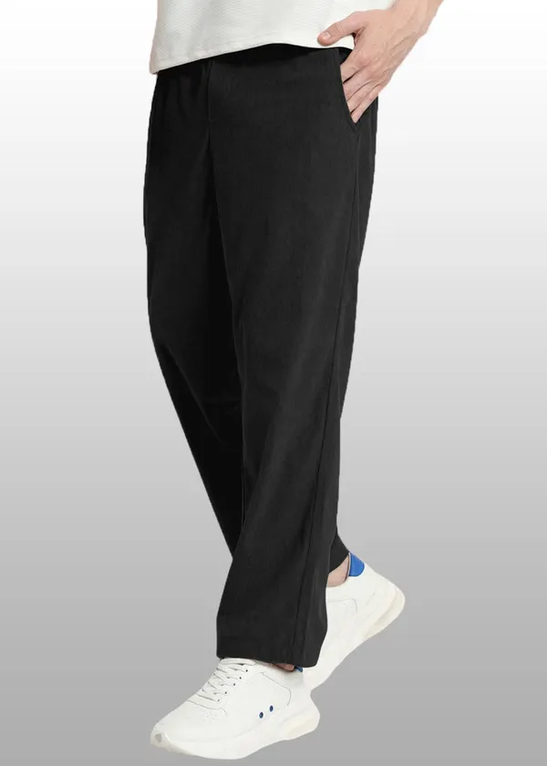Black_4_Way_Twill_Relaxed_Fit_Jogger_Pants_For_Men