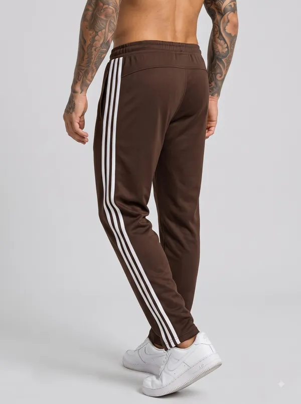 Brown_4_Way_Twill_Relaxed_Fit_Track_Pants_For_Men