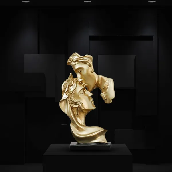 Resin_Abstract_Kiss_Couple_Statue