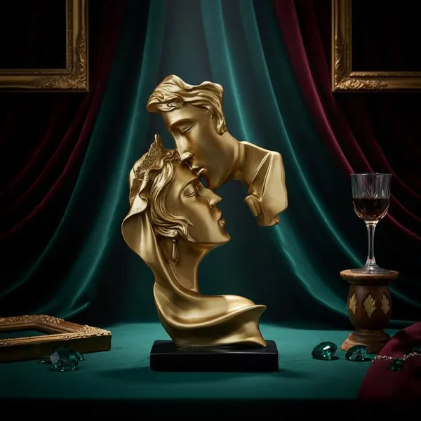 Resin_Abstract_Kiss_Couple_Statue