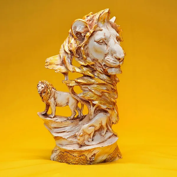 Lion_Family_Resin_Figurine