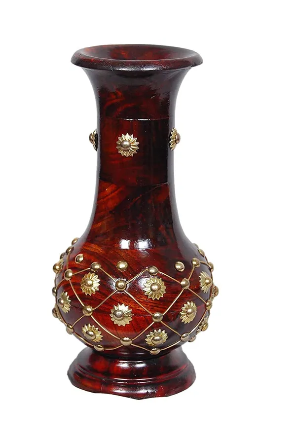 Wooden_Flower_Pot_Stand_With_Brass_Work