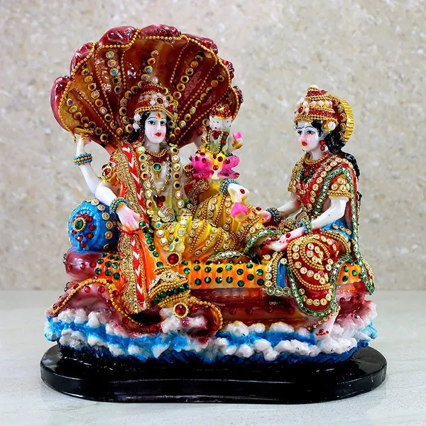 Vishnu_Lakshmi_Resin_Idol