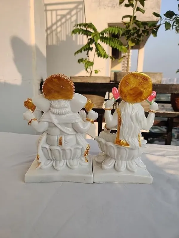 Marble_Dust_Laxmi_Ganesh_Idol_Pair