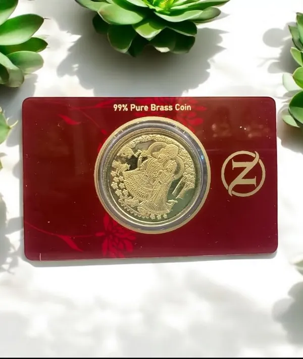 Brass_Radha_Krishna_Commemorative_Coin_With_Display_Card