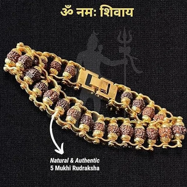 Rudraksha_Bead_Gold_Plated_Bracelet