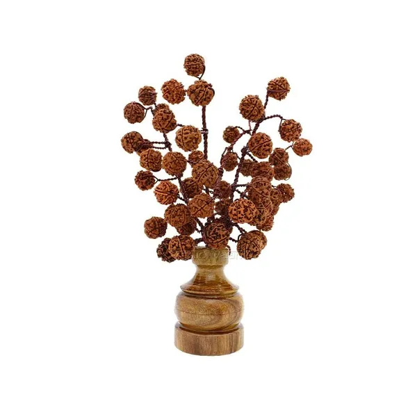 Wooden_Vase_With_Rudraksh_Tree